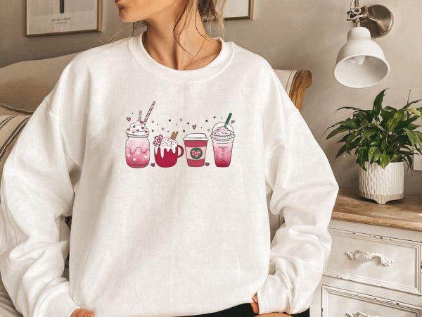 Valentines Sweatshirt, Coffee Sweatshirt, Couple Sweatshirt, Womens Valentines Sweatshirt