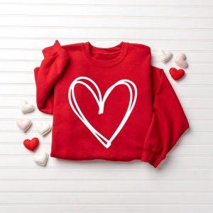 Valentines Sweatshirt Cute Heart Sweatshirt Drawn Heart Love Sweatshirt Womens Valentines Sweatshirt 3 acvslr.jpg