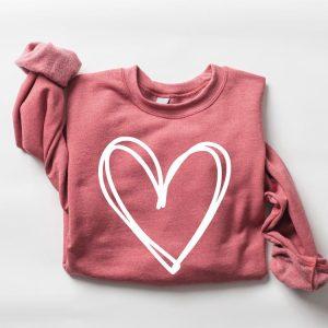 Valentines Sweatshirt Cute Heart Sweatshirt Drawn Heart Love Sweatshirt Womens Valentines Sweatshirt 4 fufmxh.jpg