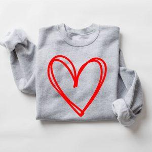 Valentines Sweatshirt Cute Heart Sweatshirt Drawn Heart Love Sweatshirt Womens Valentines Sweatshirt 5 d5mukf.jpg
