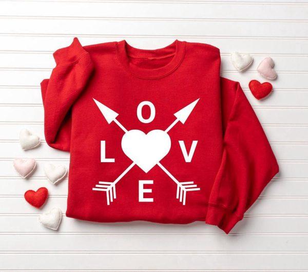 Valentines Sweatshirt, Cute Love Heart Sweatshirt, Valentines Sweatshirt, Valentines Day, Womens Valentines Sweatshirt