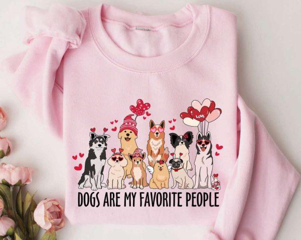 Valentines Sweatshirt, Dogs are my Favorite People Valentine Sweatshirt, Dog Valentine Sweatshirt, Womens Valentines Sweatshirt