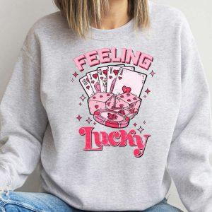 Valentines Sweatshirt Feeling Lucky Valentine Sweatshirt Retro Valentines Sweatshirt Womens Valentines Sweatshirt 3 agxxp5.jpg