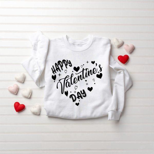 Valentines Sweatshirt, Happy Valentine’s Day Sweatshirt, Heart Valentine’s Day Sweatshirt, Womens Valentines Sweatshirt