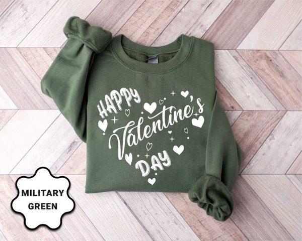 Valentines Sweatshirt, Happy Valentine’s Day Sweatshirt, Heart Valentine’s Day Sweatshirt, Womens Valentines Sweatshirt