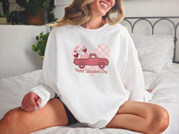 Valentines Sweatshirt, Happy Valentines Day Sweatshirt, Womens Valentines Sweatshirt