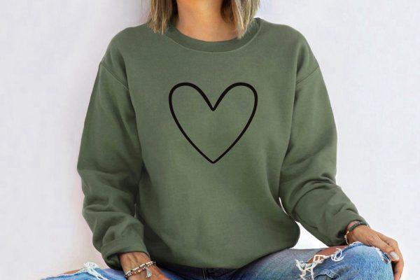 Valentines Sweatshirt, Heart Sweatshirt, Love Sweatshirt, Womens Valentines Sweatshirt