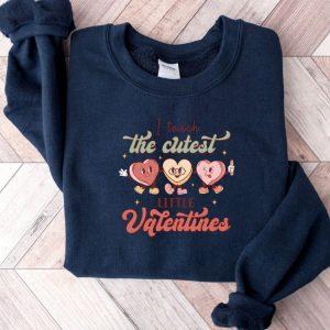 Valentines Sweatshirt I Teach The Cutest Little Valentines Sweatshirt Teacher Valentine Shirt Womens Valentines Sweatshirt 5 cuocay.jpg