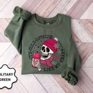 Valentines Sweatshirt It s Cold Outside Like My Heart Skeleton Sweatshirt Skull Valentines Sweatshirt Womens Valentines Sweatshirt 7 gpq6q8.jpg