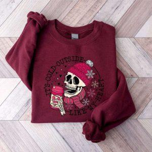 Valentines Sweatshirt It s Cold Outside Like My Heart Skeleton Sweatshirt Skull Valentines Sweatshirt Womens Valentines Sweatshirt 8 y7i2xz.jpg