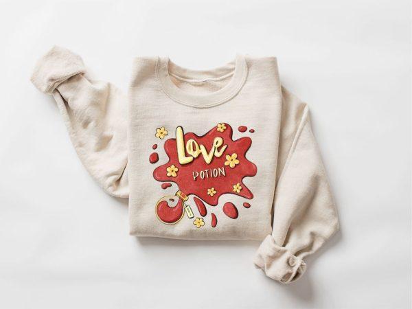 Valentines Sweatshirt, Love Potion Sweatshirt, Valentines Sweater, Womens Valentines Sweatshirt