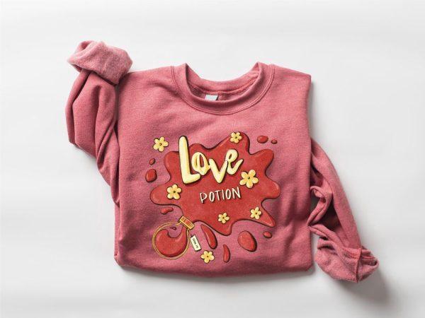 Valentines Sweatshirt, Love Potion Sweatshirt, Valentines Sweater, Womens Valentines Sweatshirt