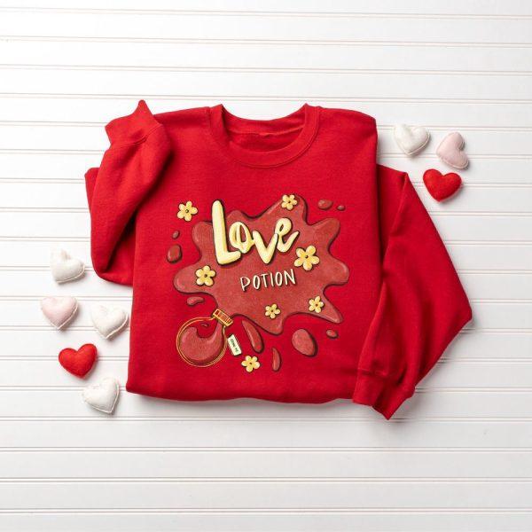 Valentines Sweatshirt, Love Potion Sweatshirt, Valentines Sweater, Womens Valentines Sweatshirt