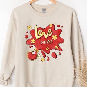 Valentines Sweatshirt, Love Potion Valentine’s Day, Retro…