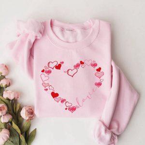 Valentines Sweatshirt, Love Sweatshirt, Cute Hearts Sweatshirt,…