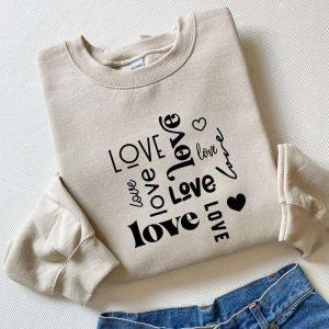 Valentines Sweatshirt, Love Sweatshirt, Retro Valentine, Crewneck…