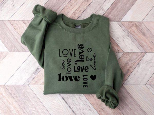 Valentines Sweatshirt, Love Sweatshirt, Retro Valentine, Crewneck Sweater, Couple Shirt, Womens Valentines Sweatshirt