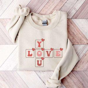 Valentines Sweatshirt, Love You Sweatshirt, Cute Sweater,…