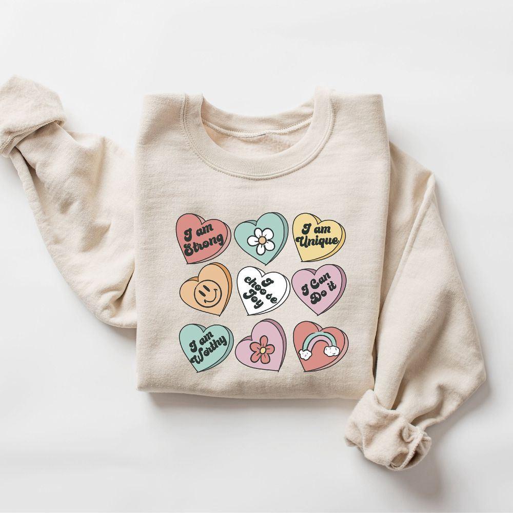 Valentines Sweatshirt, Positive Affirmations Sweatshirt, Women’s Valentines Day Sweatshirt, Womens Valentines Sweatshirt