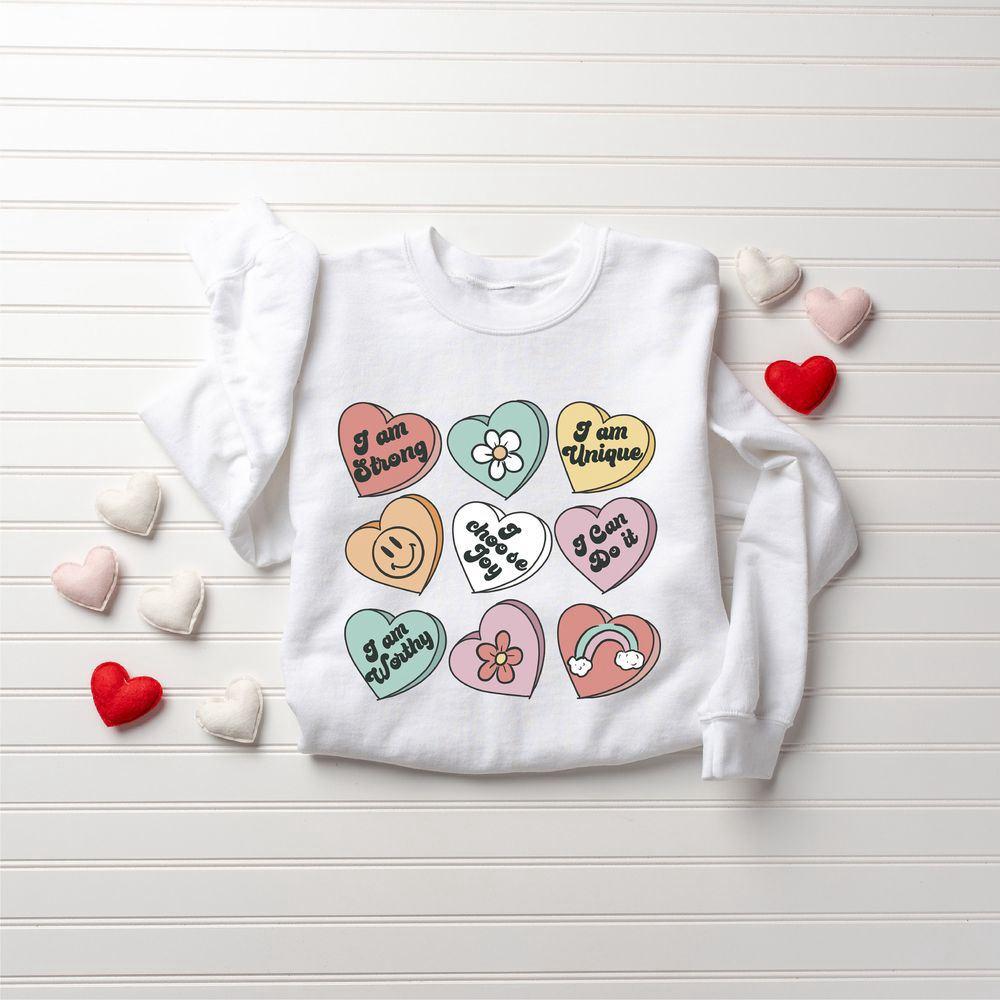Valentines Sweatshirt, Positive Affirmations Sweatshirt, Women’s Valentines Day Sweatshirt, Womens Valentines Sweatshirt