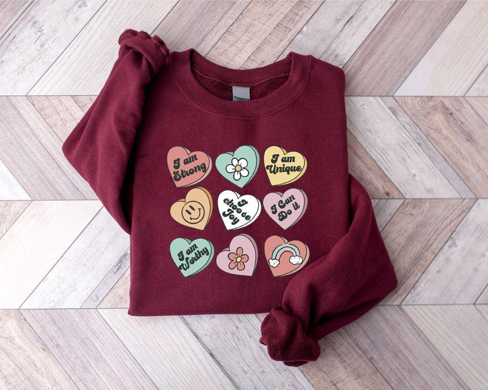 Valentines Sweatshirt, Positive Affirmations Sweatshirt, Women’s Valentines Day Sweatshirt, Womens Valentines Sweatshirt