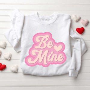 Valentines Sweatshirt, Retro Be Mine Sweatshirt, Heart…
