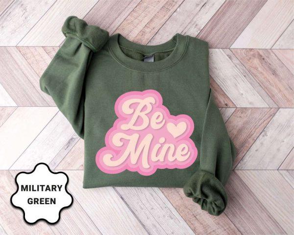 Valentines Sweatshirt, Retro Be Mine Sweatshirt, Heart Sweatshirt, Womens Valentines Sweatshirt