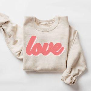 Valentines Sweatshirt, Retro Love Sweatshirt, Cute Valentines…