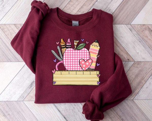 Valentines Sweatshirt, Teacher Sweatshirt, Kindergarden Teacher Sweatshirt, Womens Valentines Sweatshirt