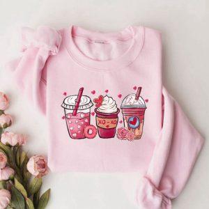 Valentines Sweatshirt, Valentine Coffee Heart Sweatshirt, Women…