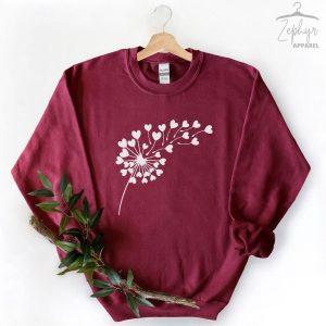 Valentines Sweatshirt Valentine Day Sweatshirt Flower Valentine Sweatshirt Dandelion Sweatshirt Womens Valentines Sweatshirt 4 k34x9w.jpg