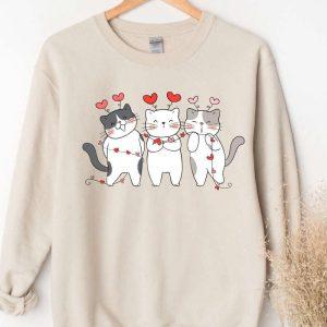 Valentines Sweatshirt, Valentines Day Sweatshirt, Cat Lover…