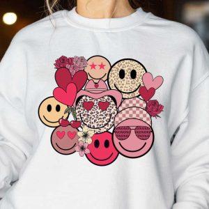Valentines Sweatshirt Valentines Day Valentines Face Happy Sweatshirt Womens Valentines Sweatshirt 3 lzklle.jpg