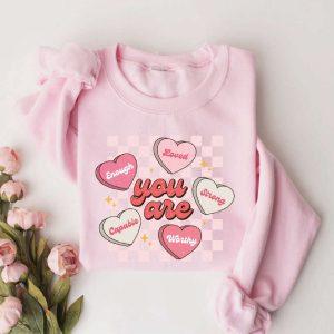 Valentines Sweatshirt, Womens Valentines Day Sweatshirt, Teacher…
