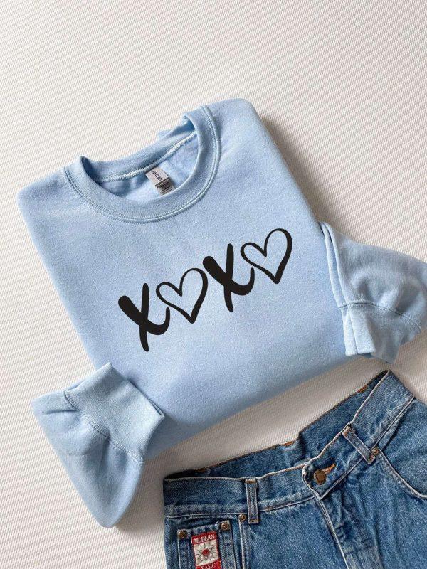 Valentines Sweatshirt, XOXO Sweatshirt, Valentines Sweater, Crewneck Sweatshirt, Womens Valentines Sweatshirt
