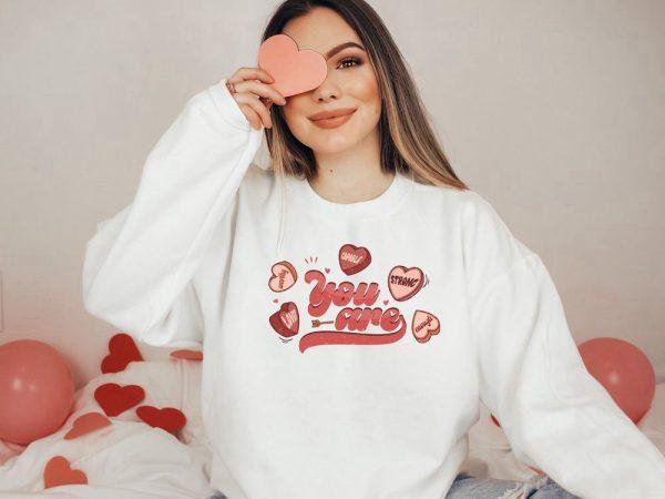 Valentines Sweatshirt, You Are Loved Sweatshirt, Couple Sweater, Womens Valentines Sweatshirt