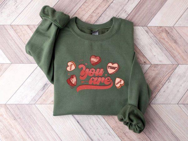 Valentines Sweatshirt, You Are Loved Sweatshirt, Couple Sweater, Womens Valentines Sweatshirt