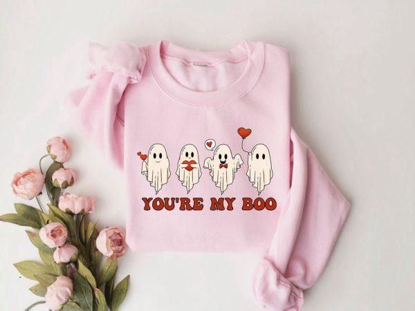 Valentines Sweatshirt, You Are My Boo Sweatshirt, Cute Ghost Sweater, Spooky Valentine, Womens Valentines Sweatshirt