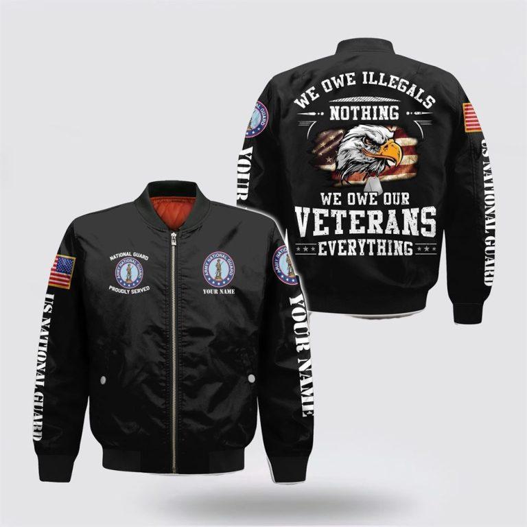 Navy Bomber Jacket, Custom Name Rank US Navy Veteran Bomber, Veteran