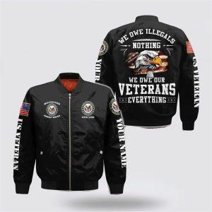 Veteran Bomber Jacket, Custom Name US Veteran…