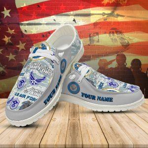 Veteran Canvas Loafer Shoes, Personalized US Air…