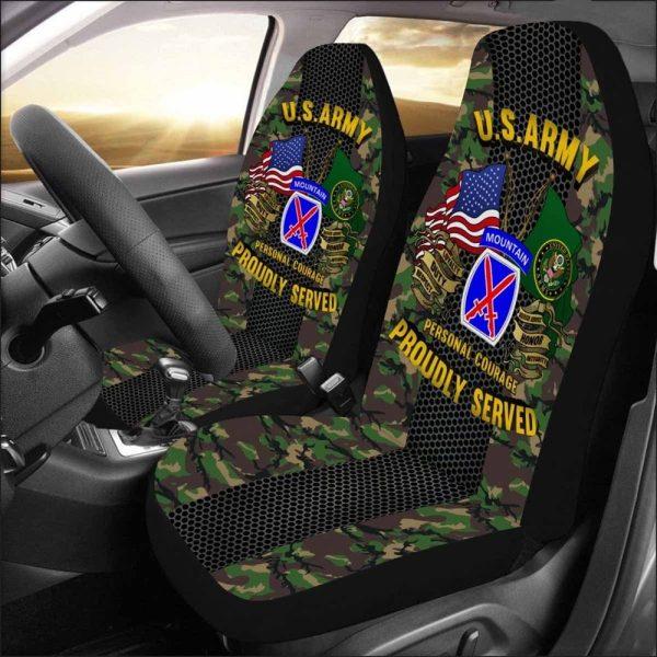 Veteran Car Seat Covers, Us Army 10Th Mountain Infantry Division Car Seat Covers, Car Seat Covers Designs