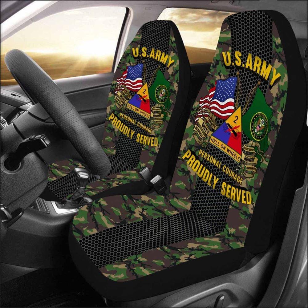 Veteran Car Seat Covers, Us Army 2Nd Armored Division Car Seat Covers, Car Seat Covers Designs