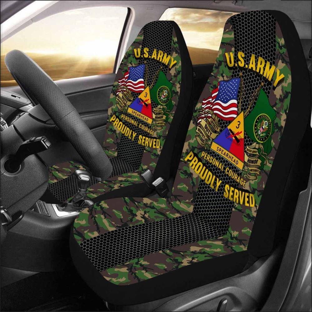 Veteran Car Seat Covers, Us Army 3Rd Armored Division Car Seat Covers, Car Seat Covers Designs