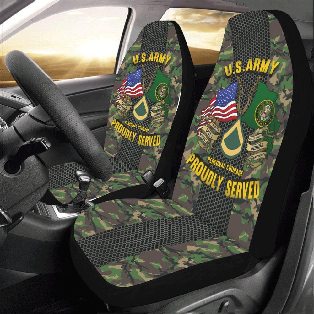 Veteran Car Seat Covers, Us Army E-3 Private First Class E3 Pfc Enlisted Soldier Car Seat Covers, Car Seat Covers Designs