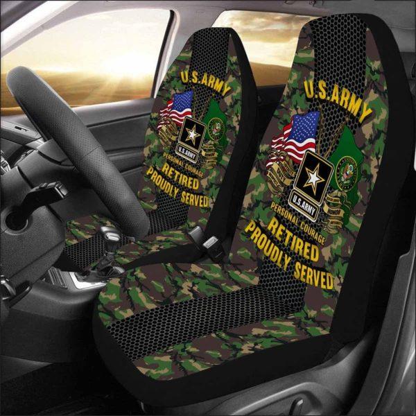 Veteran Car Seat Covers, Us Army Retired Car Seat Covers, Car Seat Covers Designs