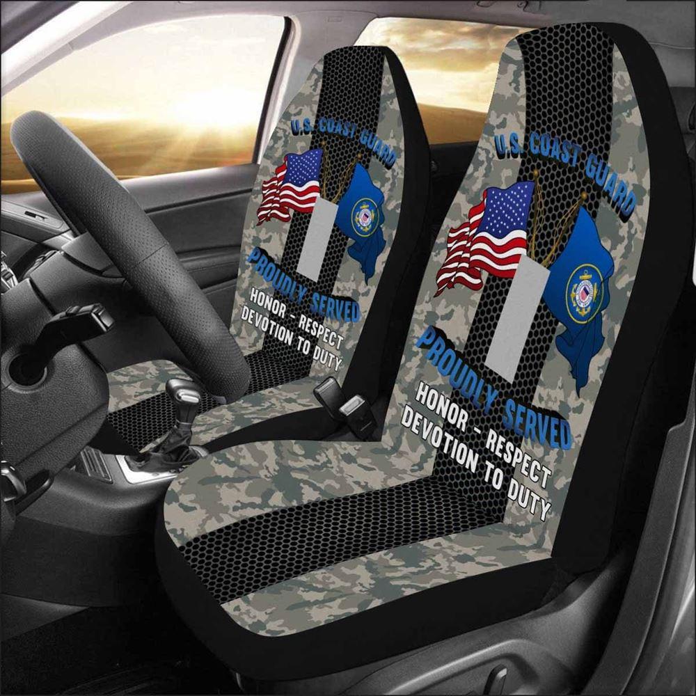 Veteran Car Seat Covers, Us Coast Guard O-2 Lieutenant Junior Grade O2 Ltjg Junior Officer Car Seat Covers, Car Seat Covers Designs