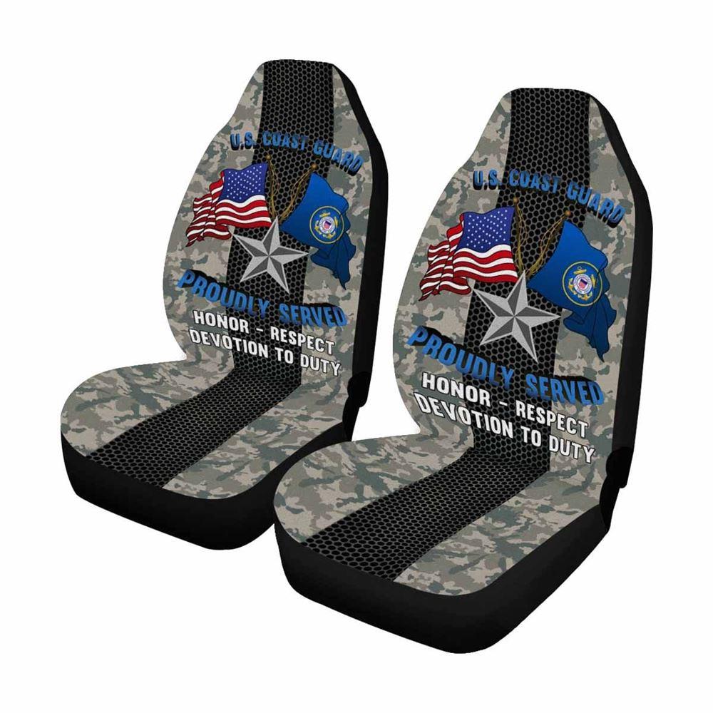 Veteran Car Seat Covers, Us Coast Guard O-7 Rear Admiral Lower Half O7 Drml Flag Officer Car Seat Covers, Car Seat Covers Designs
