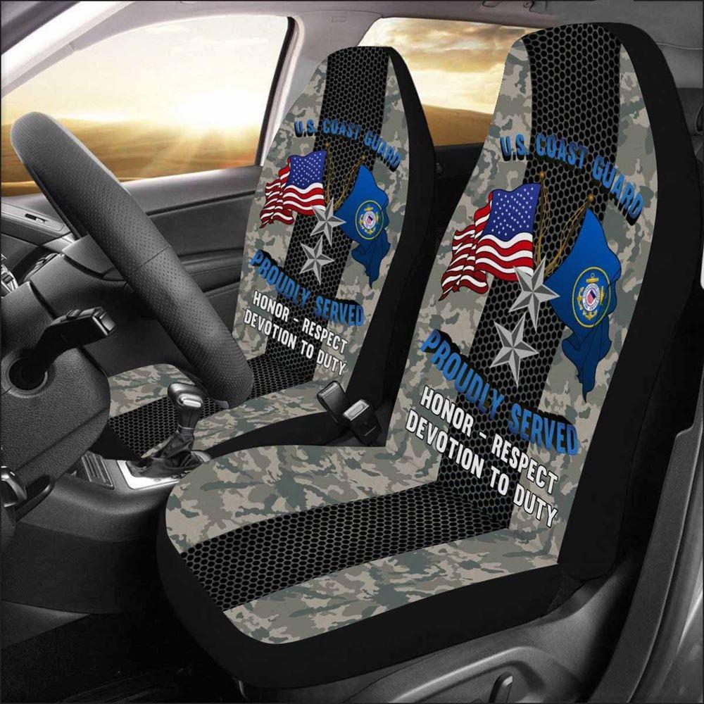 Veteran Car Seat Covers, Us Coast Guard O-8 Rear Admiral O8 Radm Flag Officer Car Seat Covers, Car Seat Covers Designs