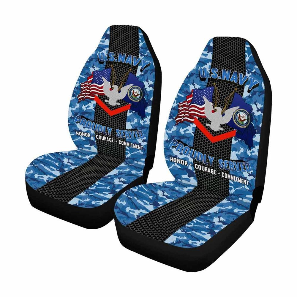 Veteran Car Seat Covers, Us Navy E-4 Petty Officer Third Class E4 Po3 Collar Device Car Seat Covers, Car Seat Covers Designs